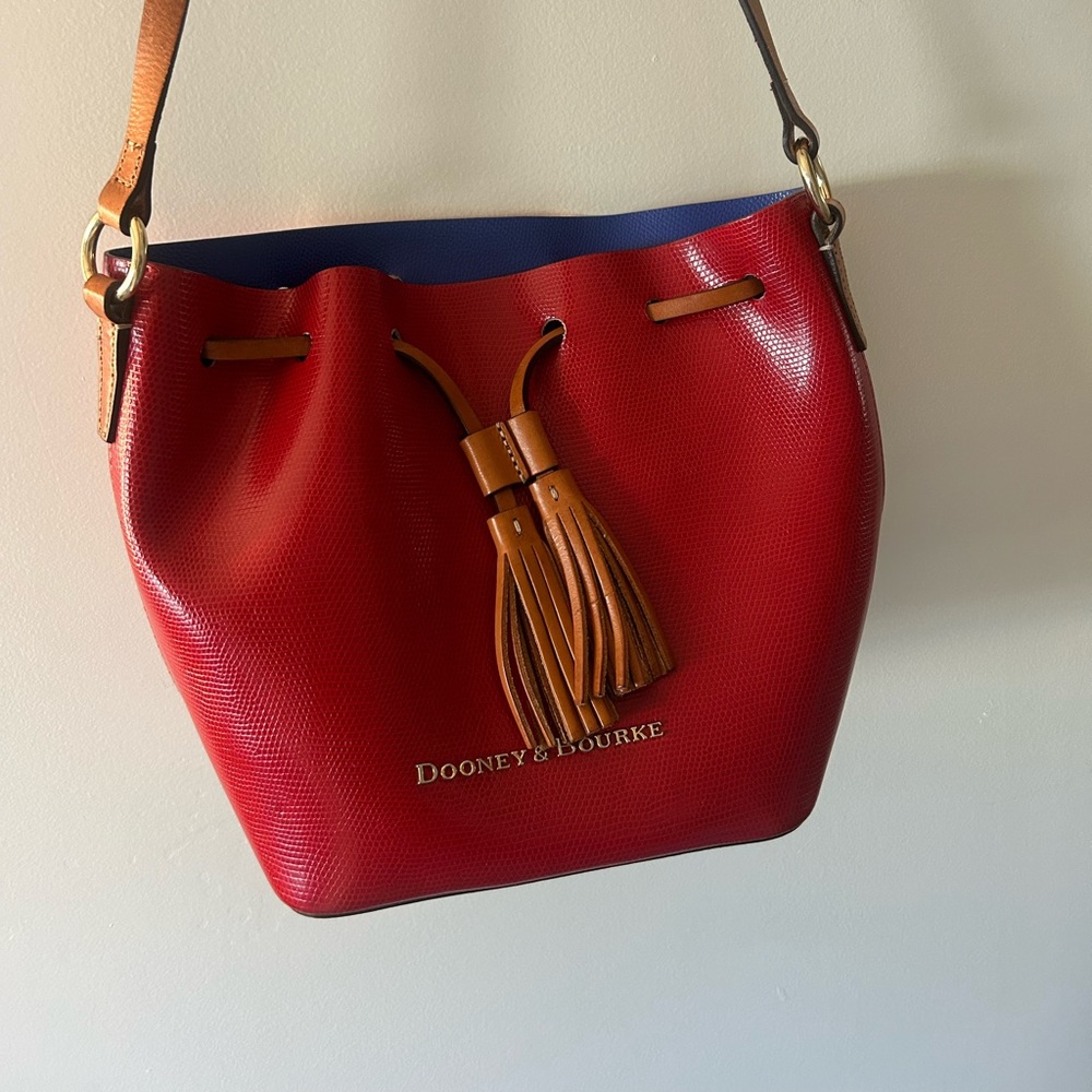 Dooney and Bourke Red Bucket Bag/Purse